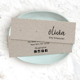 Tarjeta de visualización Kraft Script Stud Earl