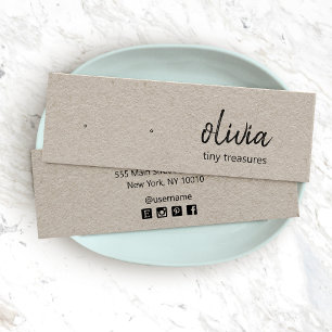 Tarjeta de visualización Kraft Script Stud Earl