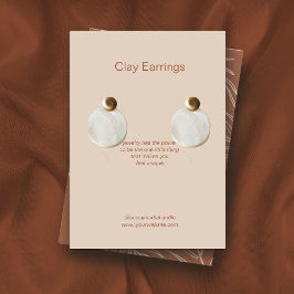 Tarjeta de visualización Leaf Terracotta Jewelry E