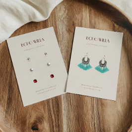 Tarjeta de visualización mínima de los bordes beig