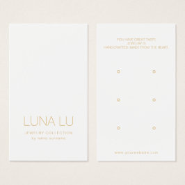 Tarjeta de visualización minimalista de joyas de l