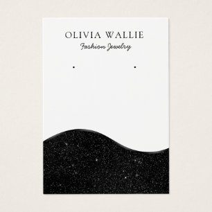 Tarjeta de visualización moderna Boho Black and wh