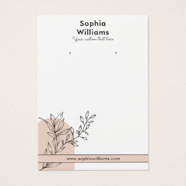 Tarjeta de visualización moderna Boho Pastel Earri