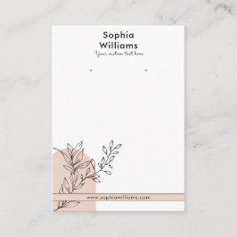 Tarjeta de visualización moderna Boho Pastel Earri