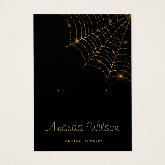 Tarjeta de visualización moderna de anclaje negro  (Frente)