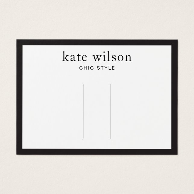 Tarjeta de visualización moderna de clips de pelo  (Frente)