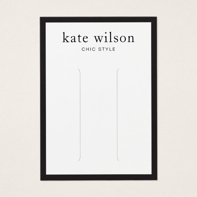 Tarjeta de visualización moderna de clips de pelo  (Frente)