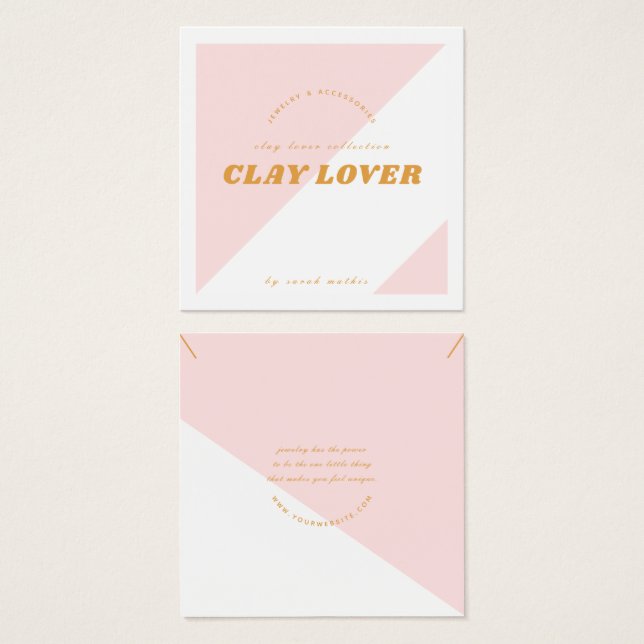 Tarjeta de visualización moderna de collar de cone (Anverso y reverso)