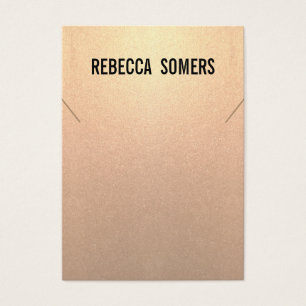 Tarjeta de visualización moderna de collar de oro