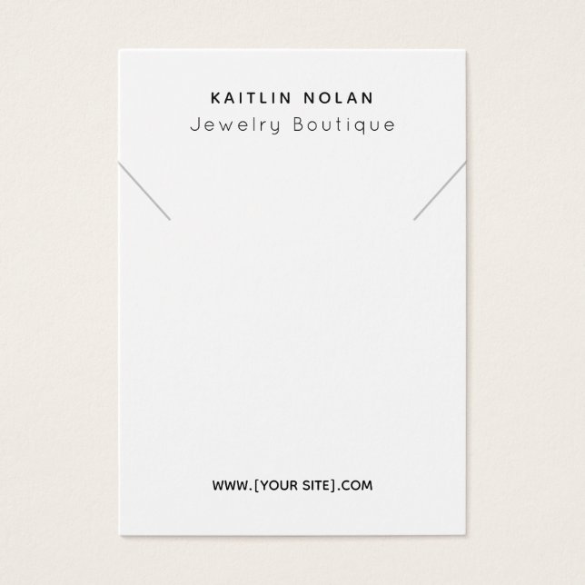 Tarjeta de visualización moderna de collar de Pers (Frente)