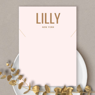Tarjeta de visualización moderna de collar rosa cl