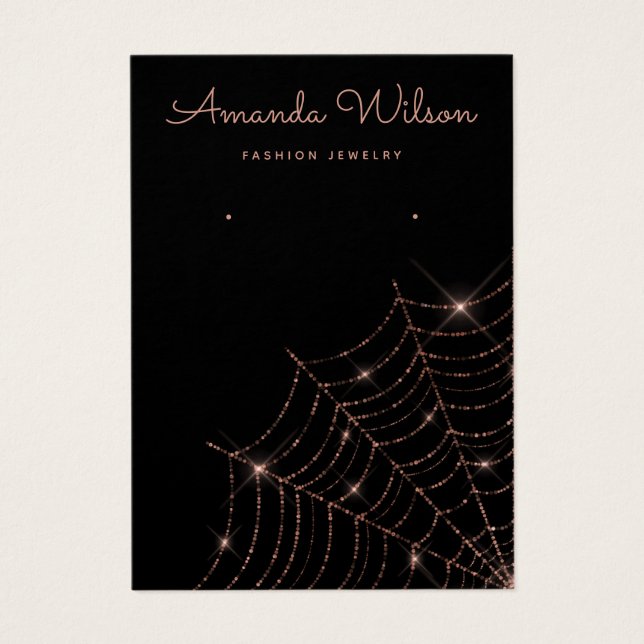 Tarjeta de visualización moderna de color negro y  (Frente)