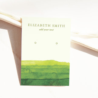 Tarjeta de visualización moderna de Green Earring