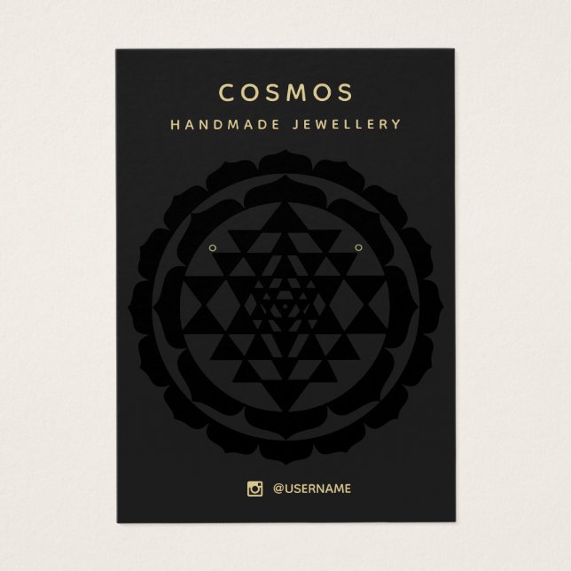 Tarjeta de visualización moderna de joyería de nue (Frente)