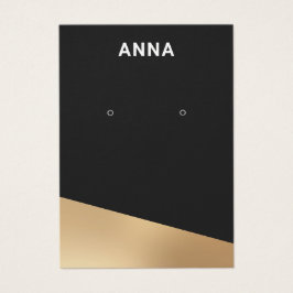 Tarjeta de visualización moderna de joyería de oro