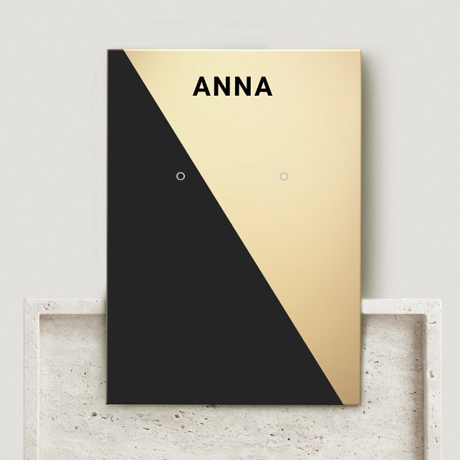 Tarjeta de visualización moderna de joyería de oro (Subido por el creador)
