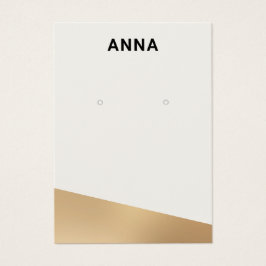 Tarjeta de visualización moderna de joyería de oro