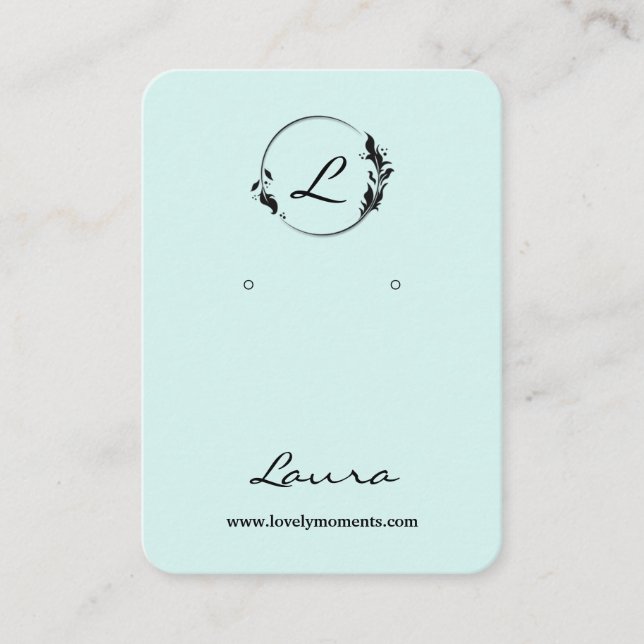 Tarjeta de visualización moderna de los bordes azu (Anverso)