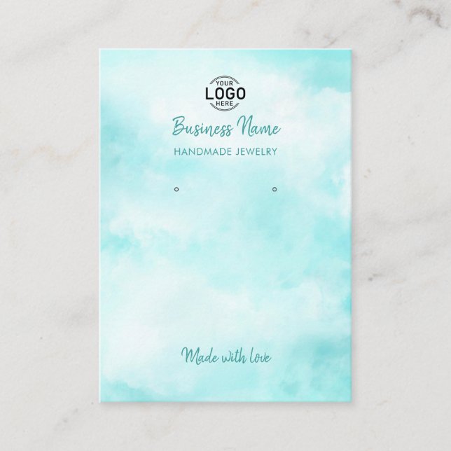 Tarjeta de visualización moderna de nubes de cielo (Anverso)