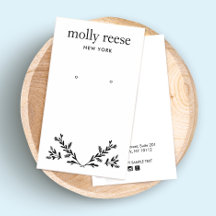 Tarjeta de visualización moderna de ramas blancas