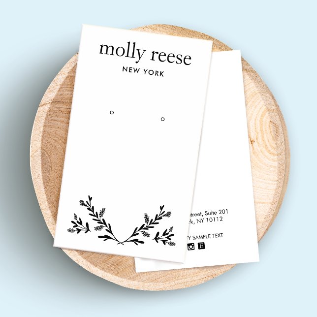 Tarjeta de visualización moderna de ramas blancas  (Subido por el creador)