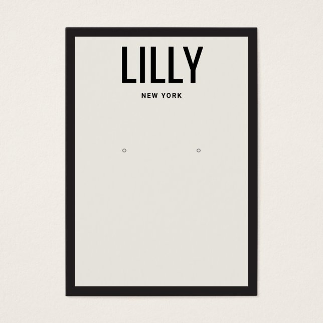 Tarjeta de visualización moderna del borde blanco  (Frente)