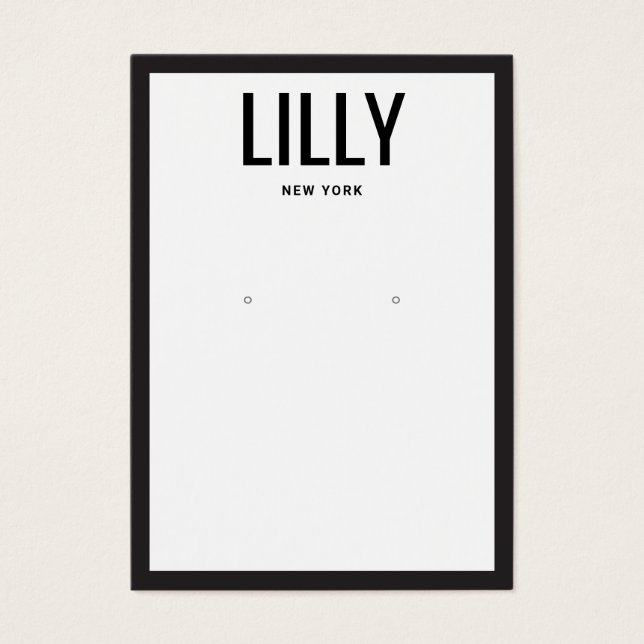 Tarjeta de visualización moderna del borde blanco  (Frente)