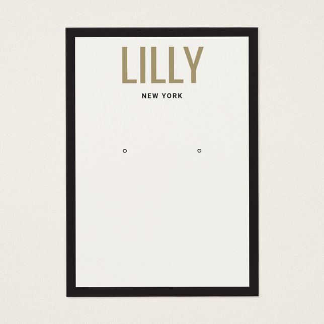 Tarjeta de visualización moderna del borde negro d (Frente)