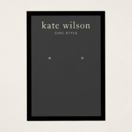 Tarjeta de visualización moderna del borde negro d