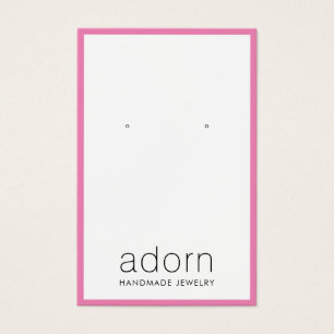 Tarjeta de visualización moderna del borde rosado