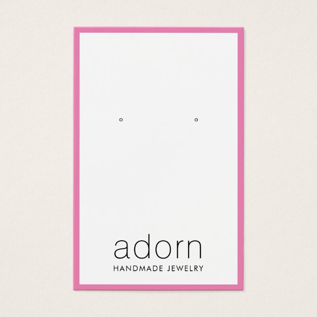Tarjeta de visualización moderna del borde rosado  (Anverso)