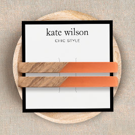 Tarjeta de visualización moderna del clip de pelo