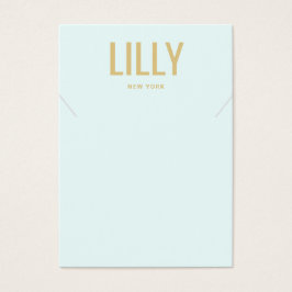 Tarjeta de visualización moderna del collar azul c