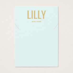 Tarjeta de visualización moderna del collar azul c