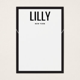 Tarjeta de visualización moderna del collar del bo