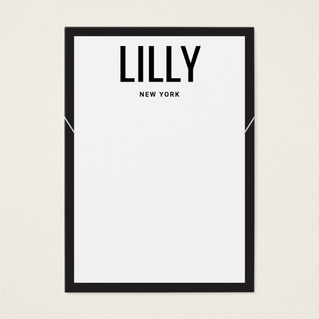 Tarjeta de visualización moderna del collar del bo (Frente)