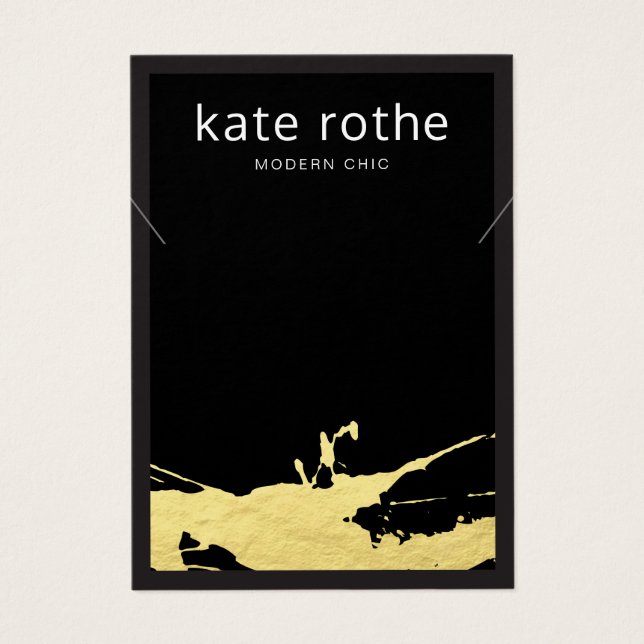 Tarjeta de visualización moderna del collar del pa (Frente)