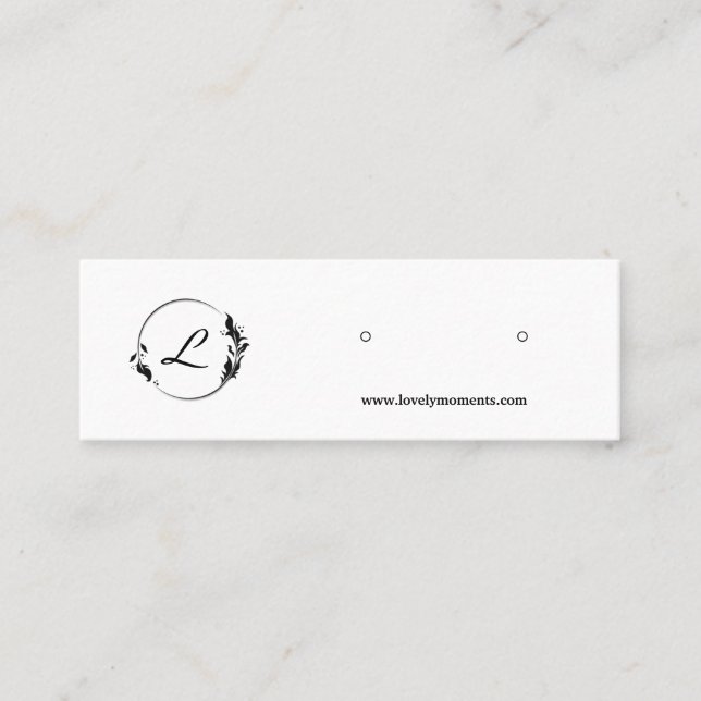 Tarjeta de visualización moderna en blanco y negro (Anverso)