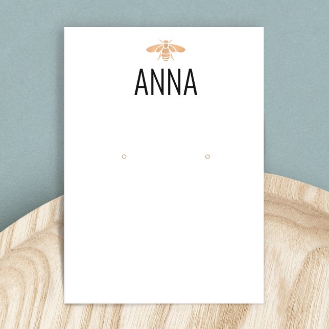 Tarjeta de visualización moderna Gold Bee White Ea (Subido por el creador)