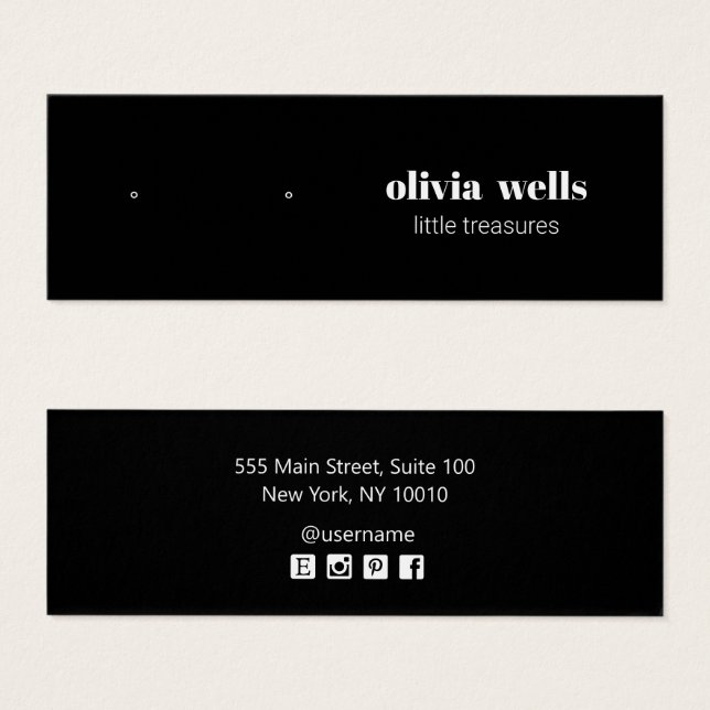 Tarjeta de visualización moderna para el anclaje d (Anverso y reverso)