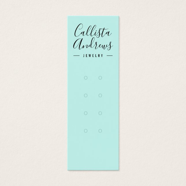 Tarjeta de visualización Múltiple Sencilla Mint Bl (Frente)