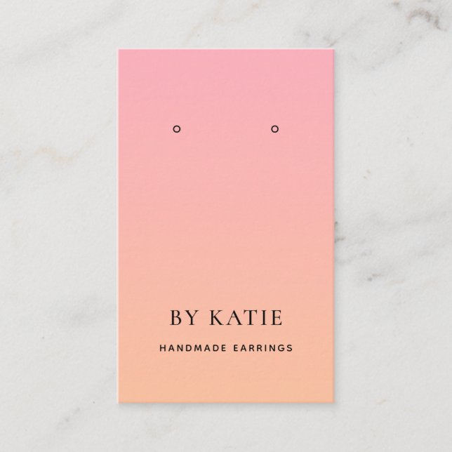 Tarjeta de visualización Ombre Naranja Rosado Vera (Anverso)