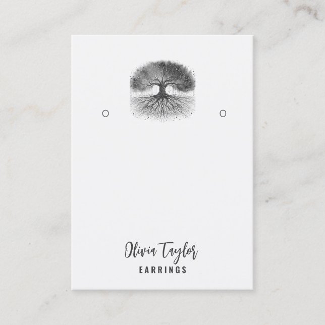 Tarjeta de visualización orgánica del árbol espiri (Anverso)