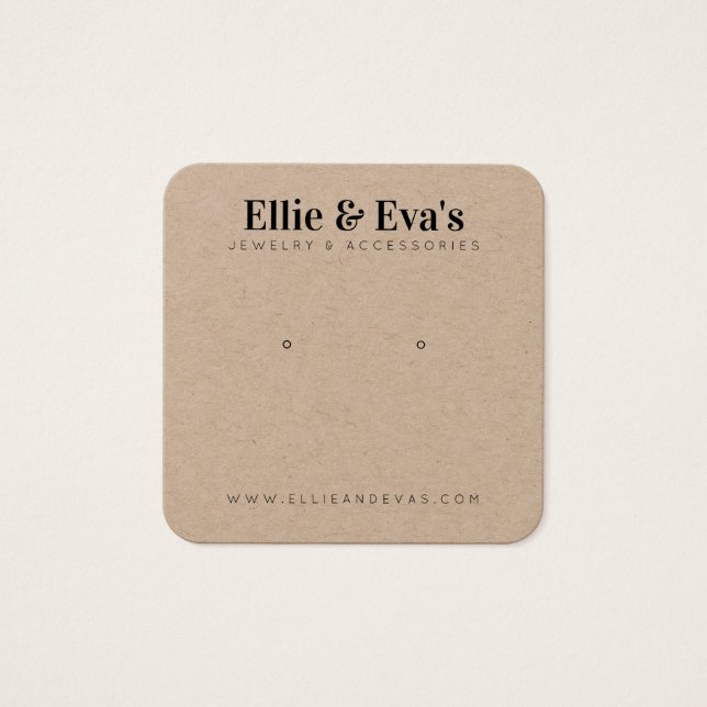 Tarjeta de visualización para joyas personalizados (Anverso)