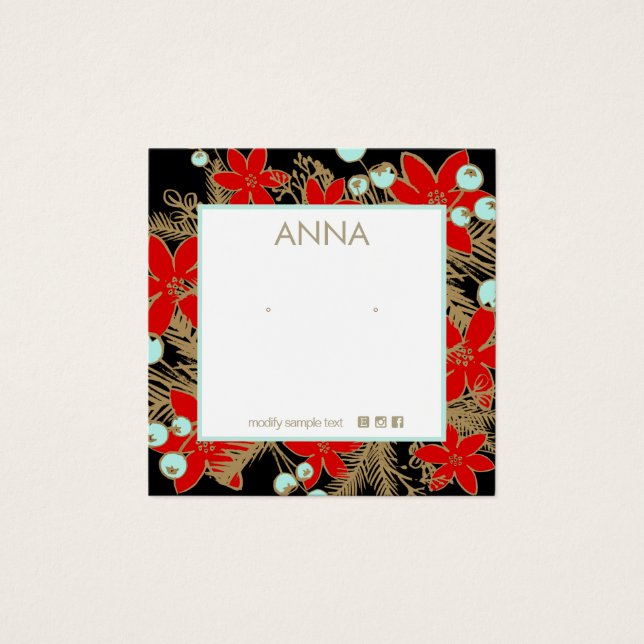 Tarjeta de visualización para vacaciones , Navidad (Anverso)