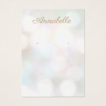 Tarjeta de visualización Pastel Bokeh Jewelry Earr