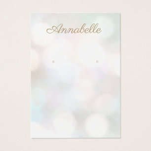 Tarjeta de visualización Pastel Bokeh Jewelry Earr