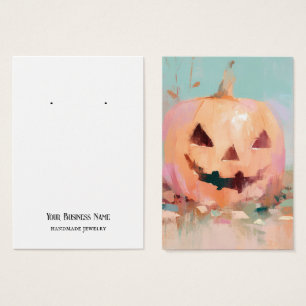 Tarjeta de visualización Pastel Jack-O-Lantern Ear