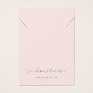 Tarjeta de visualización Pendant de collar rosa de