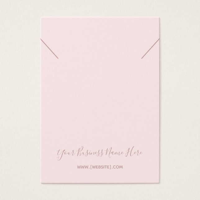 Tarjeta de visualización Pendant de collar rosa de (Frente)